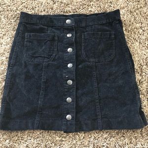 Brandy Melville corduroy button up skirt